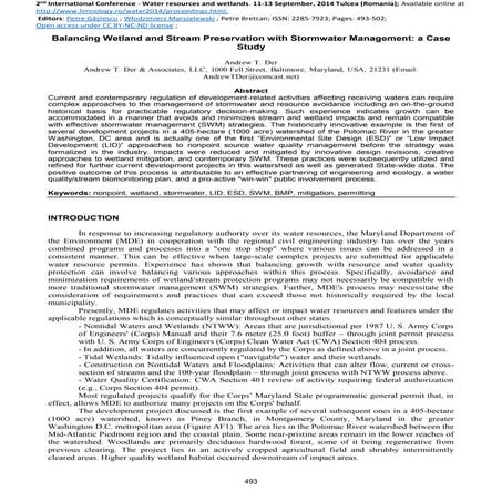 Wetlands and Stormwater Management