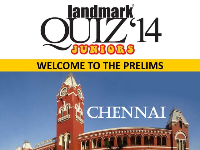 2014 Landmark Juniors Quiz Chennai ...