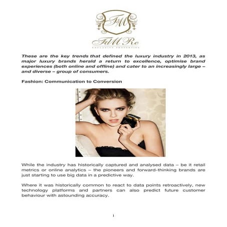 Future trends of luxury with examples | PDF