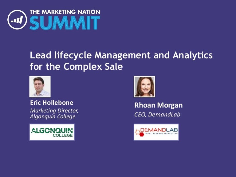 2014 marketo summit Lead lifecycle management and analytics for the…