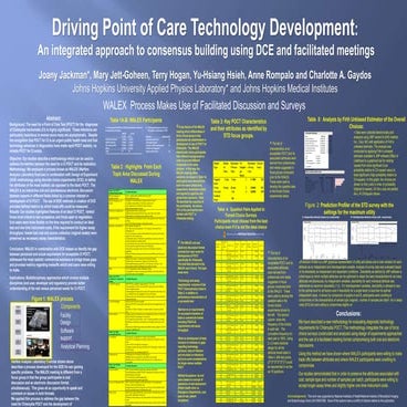 Driving Point of Care Technology Development: Integrated Approach to Consensu...