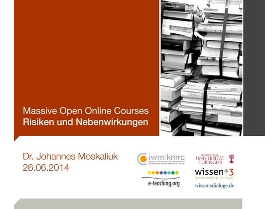 Massive Open Online Course | Vortrag an der UB Tübingen im Juni 2014