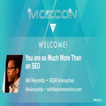 You are so much more than an SEO - 2014 Moz