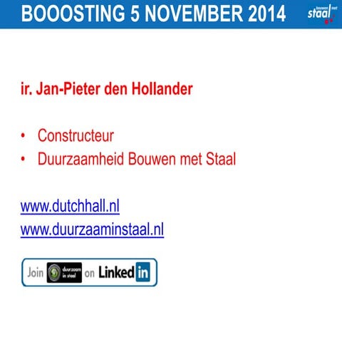 2014nov5 Booosting - Bouwen met Staal - Circonomie