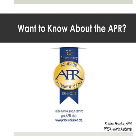 2014 PRCA Conference APR Presentation