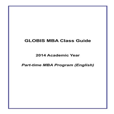 Pre mba orientation handout | PPTX