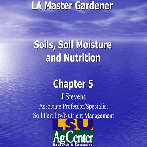2014 revised master gardener soils class