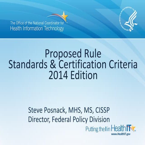 2014 Standards and Certification Criteria 2014 Edition