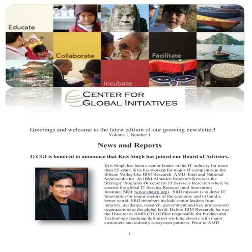 2014 Sept 15 CGI Newsletter