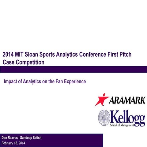 2014 MIT Sloan Sports Analytics First Pitch Case Competition