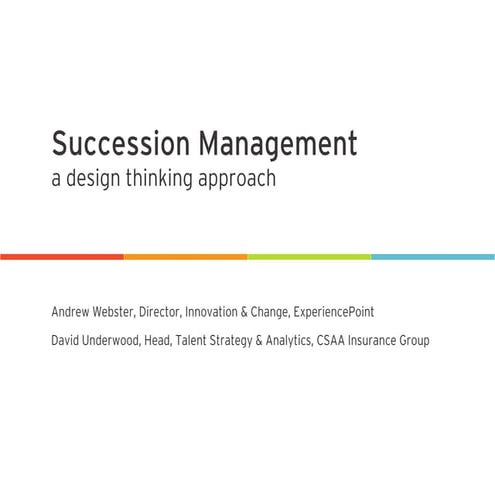 Succession Management - A Design Thinking Approach
