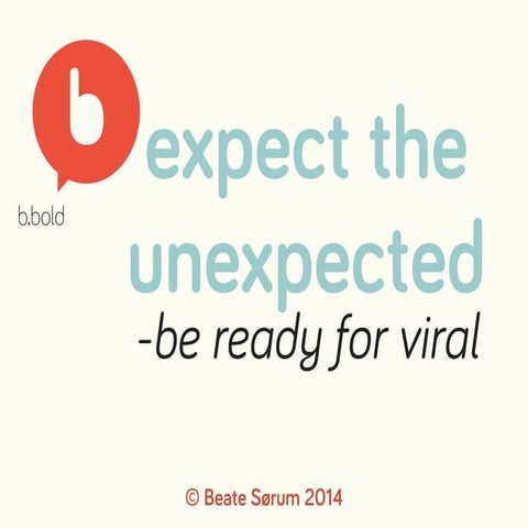Expect the unexpected, #AFPcongress 2014 on social media marketing