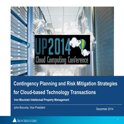Contingency Planning and Risk Mitigation Strategies for Cloud-based Technolog...