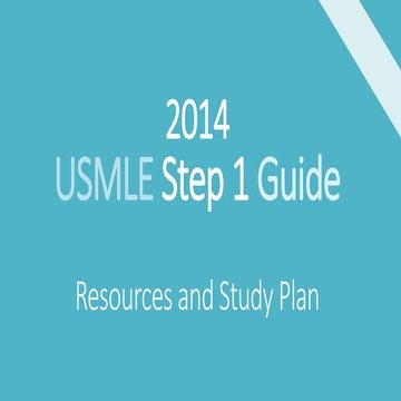 USMLE Step 1 Guide 2014