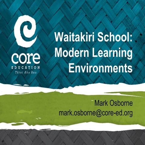 2014 Waitakiri School | Mark Osborne Parent Evening