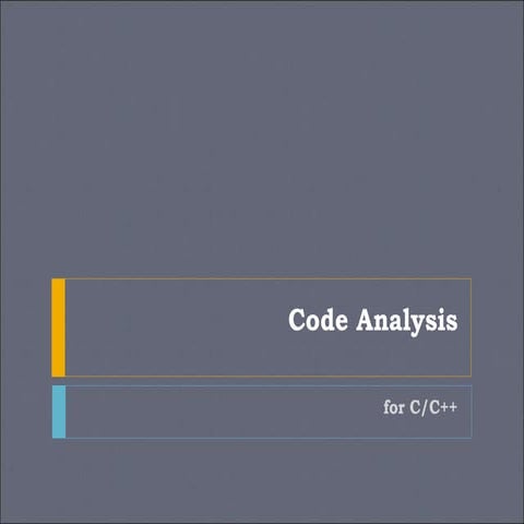 code analysis for c++ | PPT