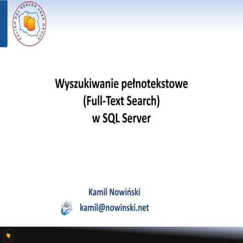 Wyszukiwanie pełnotekstowe w SQL Server