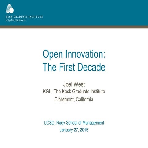 Open Innovation: The First Decade