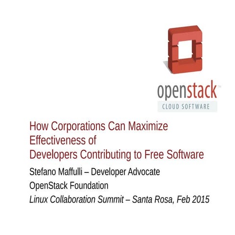 How to Maximize Effectiveness of Developers Contributing to Free Software