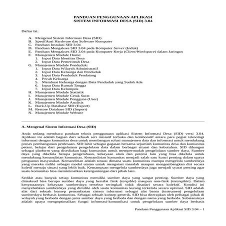 2015 01-panduan-penggunaan-aplikasi-sid-3.04 v1 | PDF