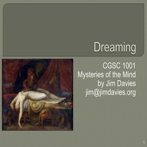 The Cognitive Science of dreaming