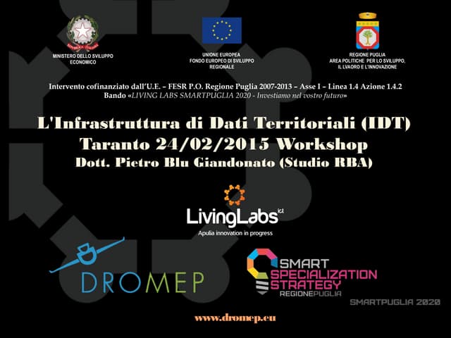 DroMEP - L'Infrastruttura di Dati Territoriali (IDT)