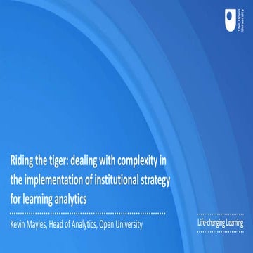 Riding the tiger: dealing with complexity in the implementation of institutio...