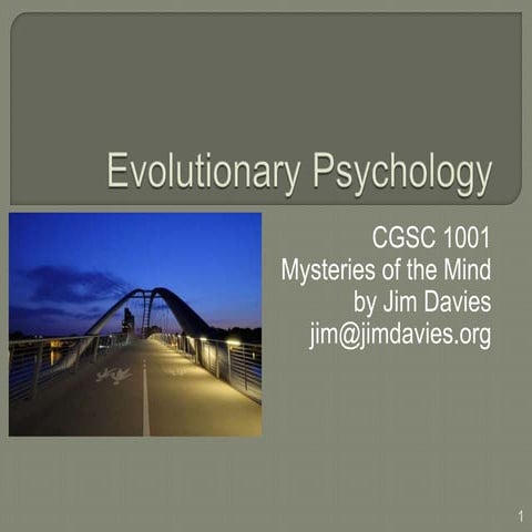 The Cognitive Science of evolutionary psychology