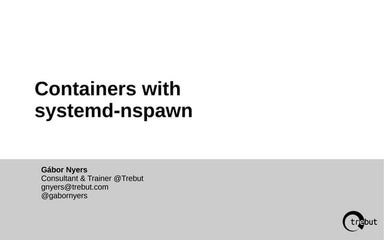 Containers with systemd-nspawn