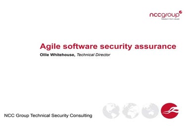 Agile software security assurance
