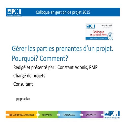Gestion des parties prenantes itto | PDF