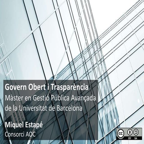 2015.05.17 Govern Obert. Màster en Gestió Pública Avançada - UB