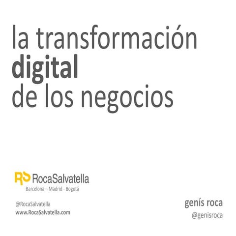 La transformación digital de los negocios