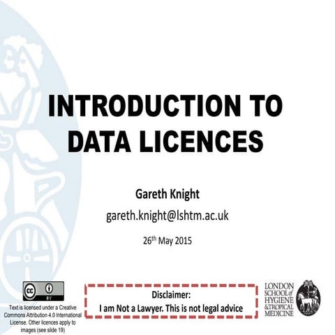 Introduction to Data Licences