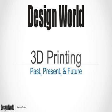 3D Printing: Past, Present, & Future