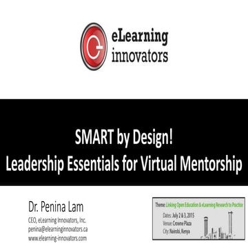 SMART by Design! Leadership Essentials for Virtual Mentorship - AVU workshop ...