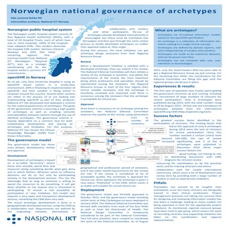 Poster on the Norwegian national goverance of archetypes