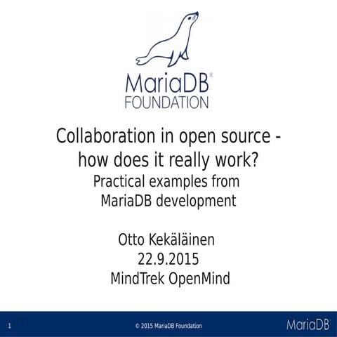 MariaDB and open source collaboration