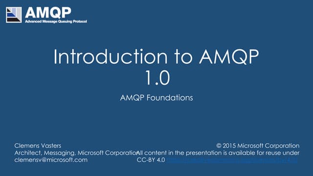 AMQP 1.0 introduction