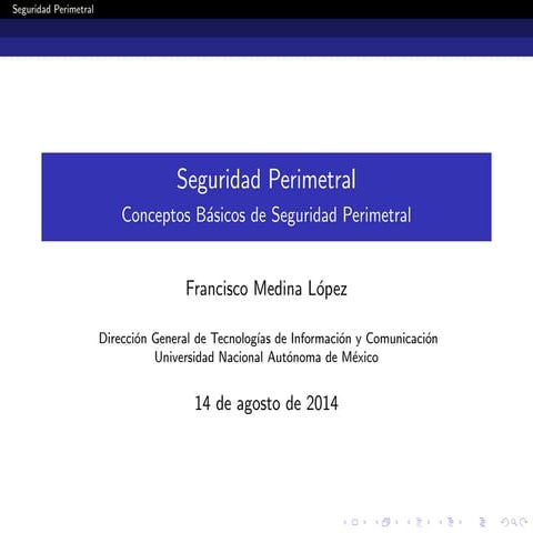 Tema 1. Seguridad Perimetral