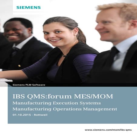IBS QMS:forum MES MOM Rottweil 01.10.2015