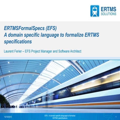 ERTMSFormalSpecs Presentation 9/10/2015