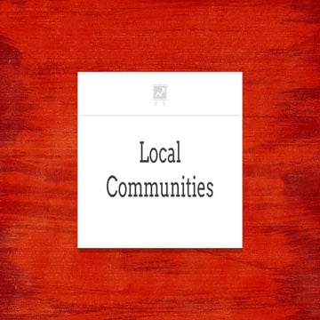 Local Computing Communities - Impact on Society