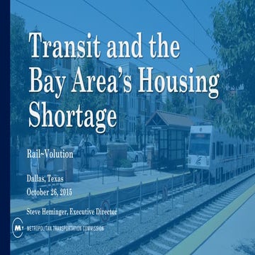 RV 2015: America's Affordable Housing Crisis: The Role of Transit by Steve He...