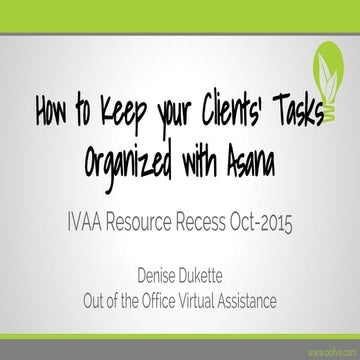 How to Keep your Clients' Tasks Organized with Asana