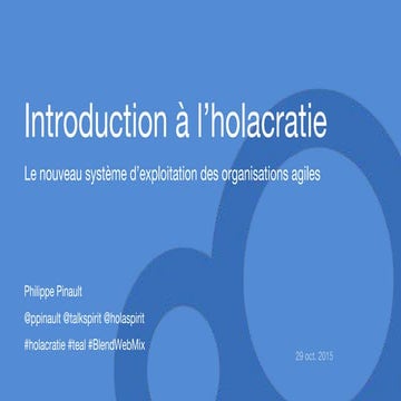 Introduction à l'Holacratie
