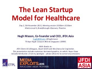 The Lean Startup Model for Healthcare