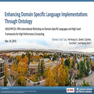 Enhancing Domain Specific Language Implementations Through Ontology