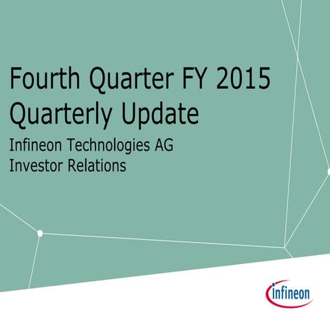 Infineon Inverstor Relations Q4 2015