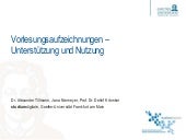 Vorlesungsaufzeichnungen: Unterstüt...